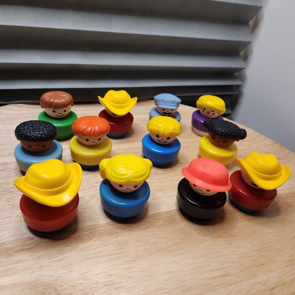 Vintage Fisher‑Price Chunky Little People Lot 1990 & 1991 Mixed Figures